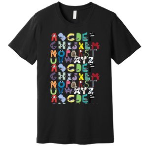 Villain Letter Abc Costume Boys Matching Evil Alphabet Lore Premium T-Shirt