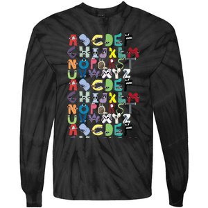 Villain Letter Abc Costume Boys Matching Evil Alphabet Lore Tie-Dye Long Sleeve Shirt