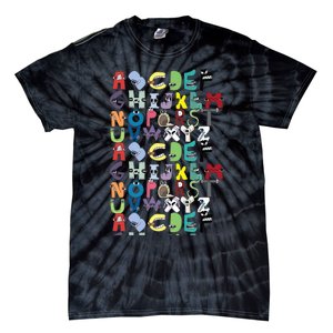 Villain Letter Abc Costume Boys Matching Evil Alphabet Lore Tie-Dye T-Shirt