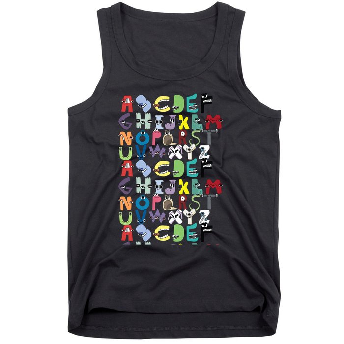 Villain Letter Abc Costume Boys Matching Evil Alphabet Lore Tank Top