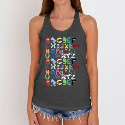 Villain Letter Abc Costume Boys Matching Evil Alphabet Lore Women's Knotted Racerback Tank