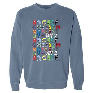 Villain Letter Abc Costume Boys Matching Evil Alphabet Lore Garment-Dyed Sweatshirt