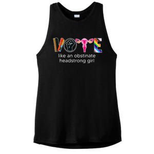 Vote Like An Obstinate Headstrong Feminist Ladies PosiCharge Tri-Blend Wicking Tank