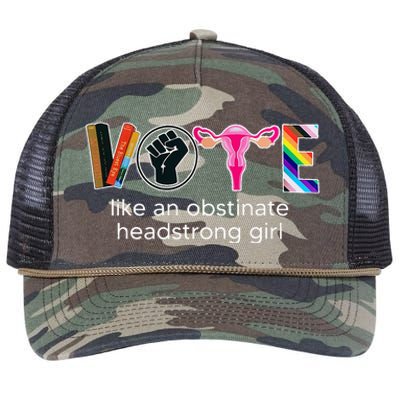 Vote Like An Obstinate Headstrong Feminist Retro Rope Trucker Hat Cap