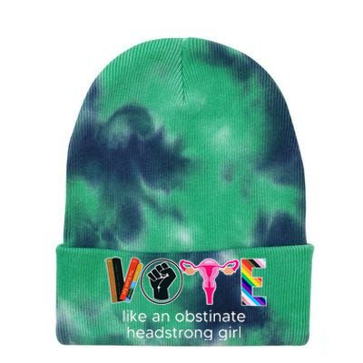 Vote Like An Obstinate Headstrong Feminist Tie Dye 12in Knit Beanie