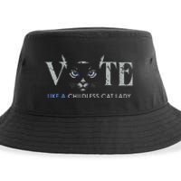 Vote Like A Childless Cat Lady Election 2024 Cat Ladies Gift Sustainable Bucket Hat