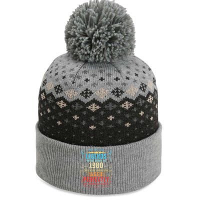 Vintage Legend Born In 1980 43rd Birthday 43 Years Old The Baniff Cuffed Pom Beanie