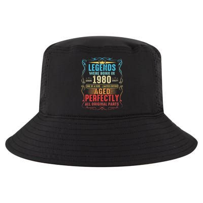 Vintage Legend Born In 1980 43rd Birthday 43 Years Old Cool Comfort Performance Bucket Hat