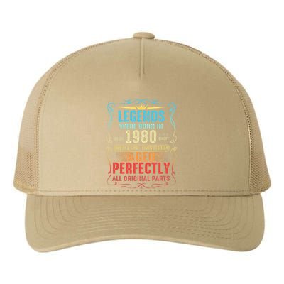 Vintage Legend Born In 1980 43rd Birthday 43 Years Old Yupoong Adult 5-Panel Trucker Hat