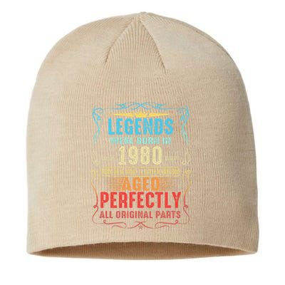 Vintage Legend Born In 1980 43rd Birthday 43 Years Old Sustainable Beanie