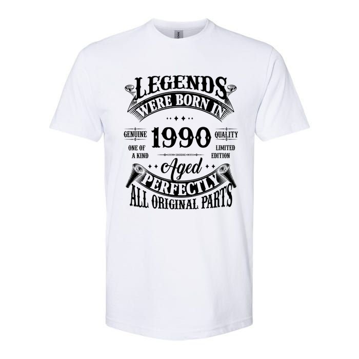 Vintage Legends Born In 1990 34 Years Old Softstyle CVC T-Shirt