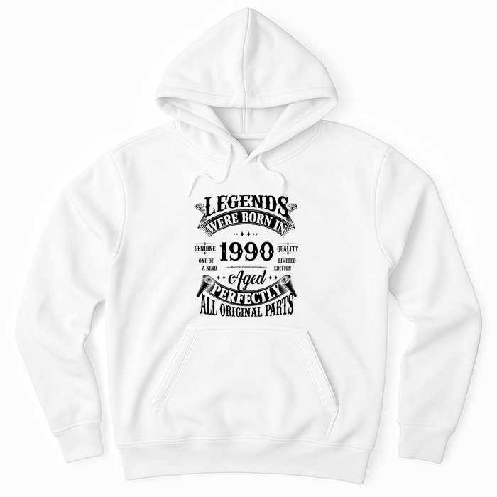 Vintage Legends Born In 1990 34 Years Old Hoodie