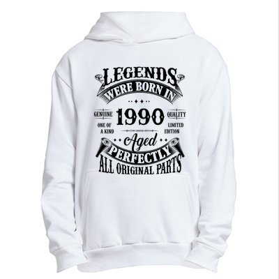 Vintage Legends Born In 1990 34 Years Old Urban Pullover Hoodie