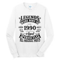 Vintage Legends Born In 1990 34 Years Old Tall Long Sleeve T-Shirt