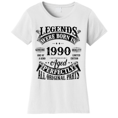 Vintage Legends Born In 1990 34 Years Old Women's T-Shirt