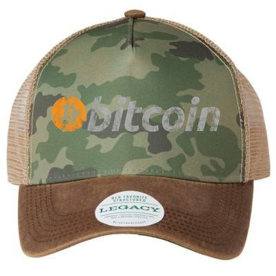 Vintage Look Bitcoin Logo Legacy Tie Dye Trucker Hat