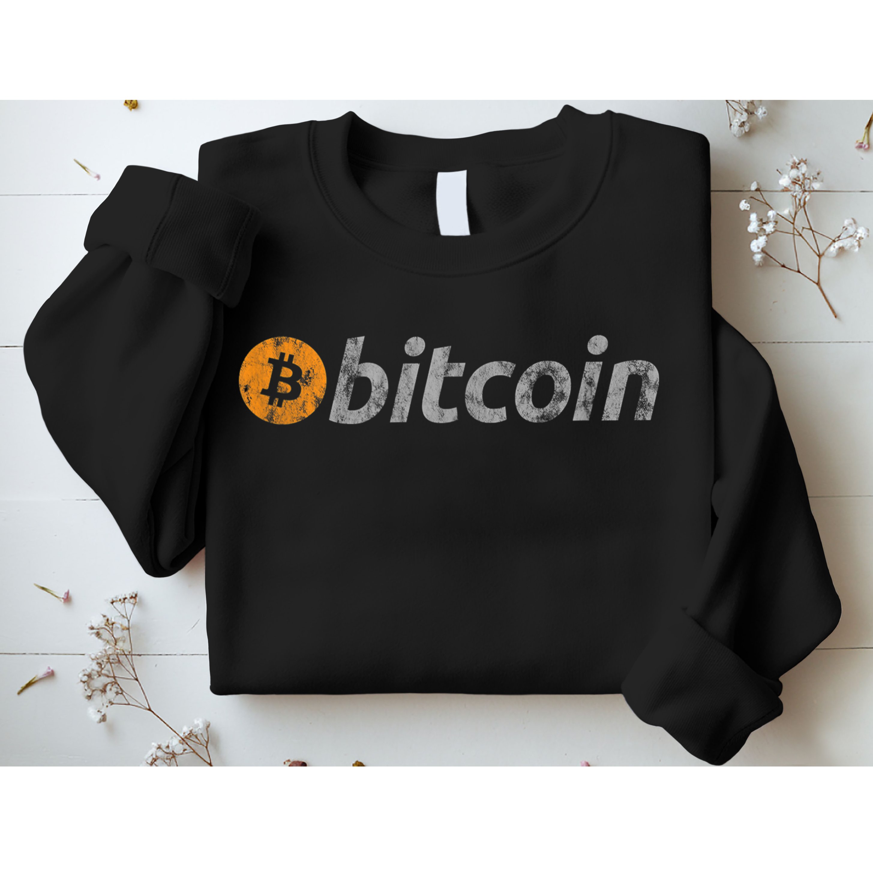 Vintage Look Bitcoin Logo Sweatshirt