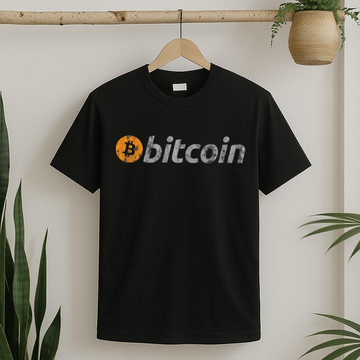 Vintage Look Bitcoin Logo T-Shirt