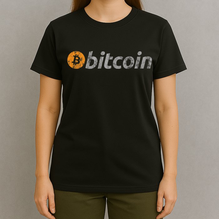 Vintage Look Bitcoin Logo T-Shirt