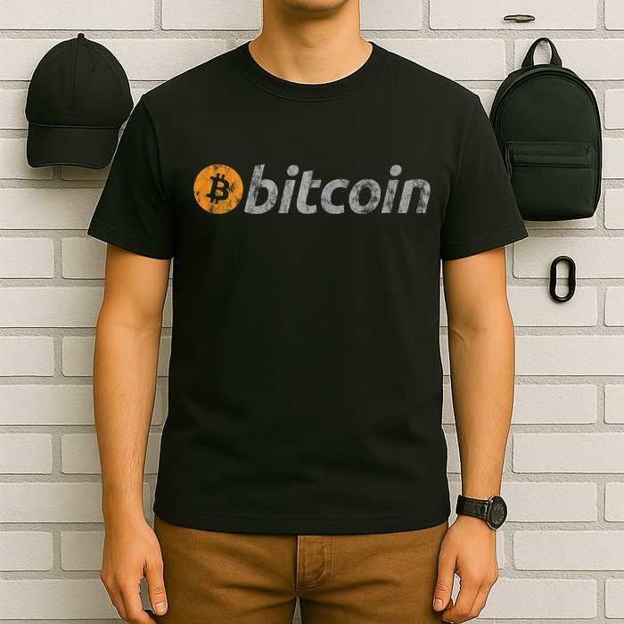 Vintage Look Bitcoin Logo T-Shirt