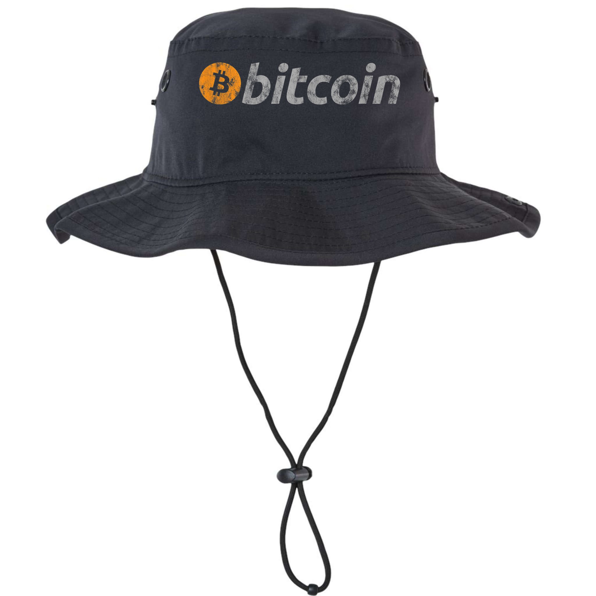 Vintage Look Bitcoin Logo Bucket Hat