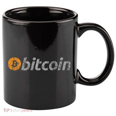 Vintage Look Bitcoin Logo 11oz C Handle Ceramic Mug