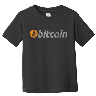Vintage Look Bitcoin Logo Toddler T-Shirt