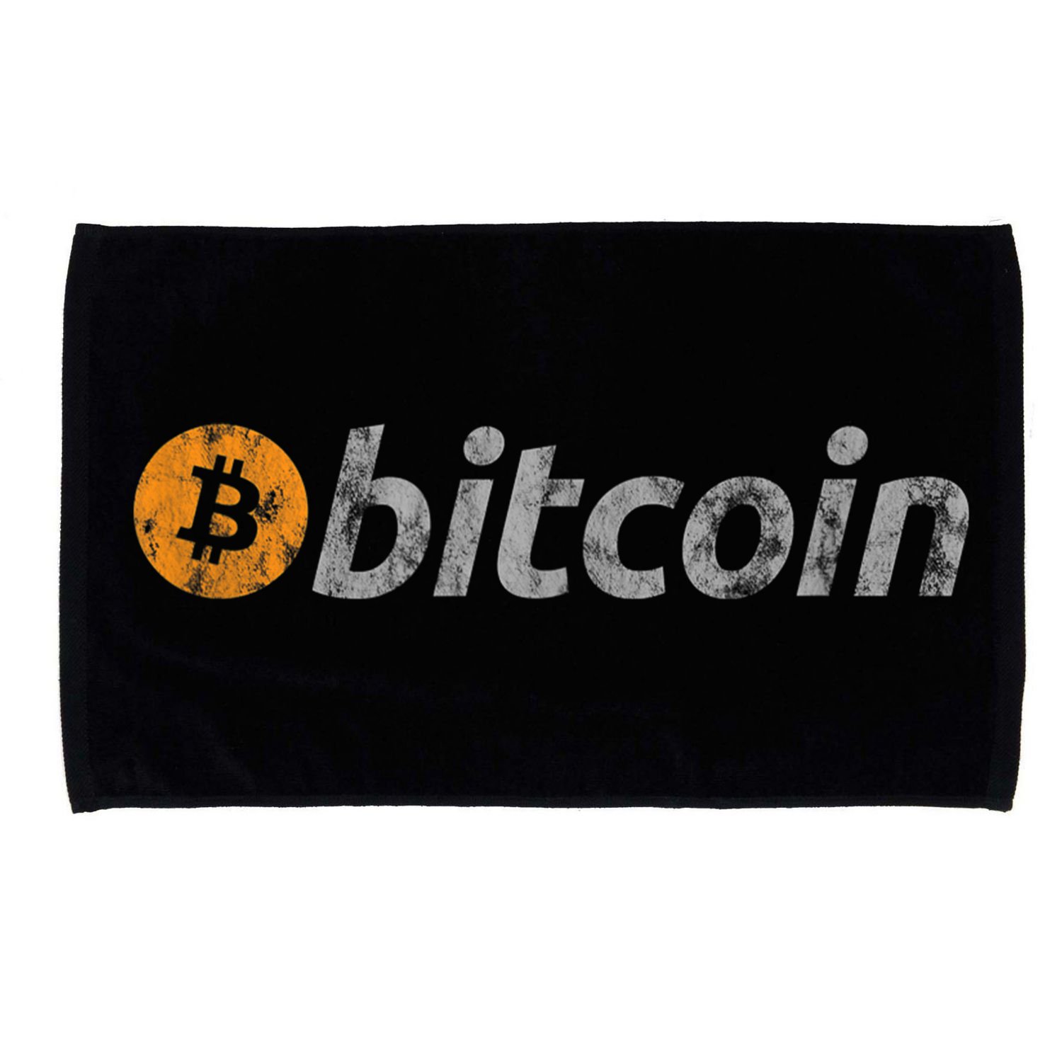 Vintage Look Bitcoin Logo Microfiber Hand Towel