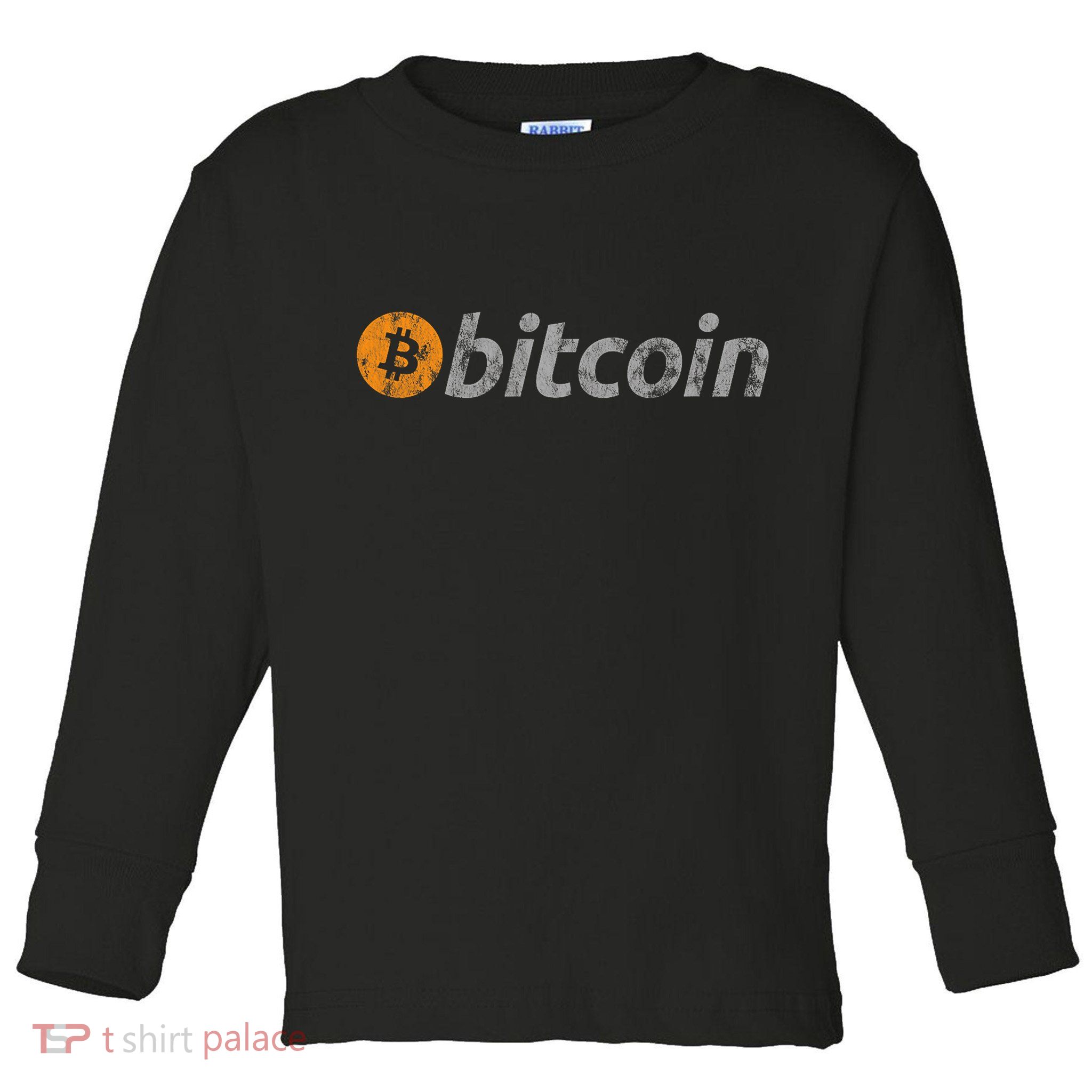 Vintage Look Bitcoin Logo Toddler Long Sleeve Shirt