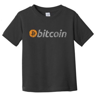 Vintage Look Bitcoin Logo Toddler T-Shirt