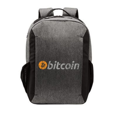 Vintage Look Bitcoin Logo Vector Backpack