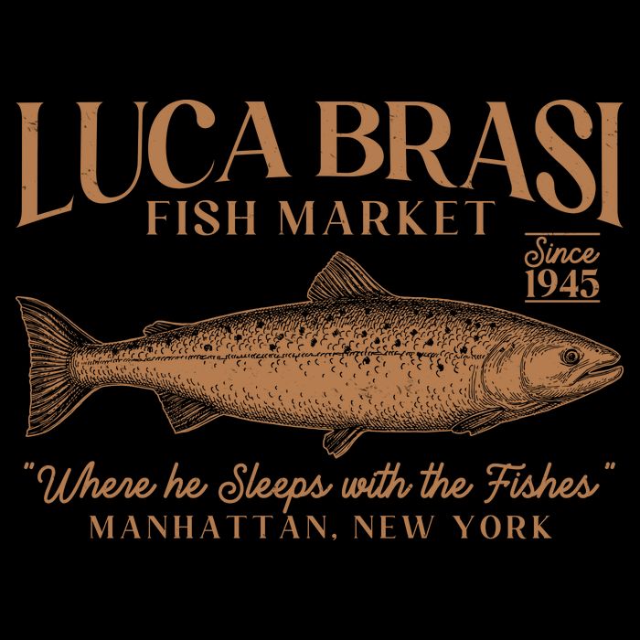 Vintage Luca Brasi Fish Market Since 1945 Where He Sleeps With The Fishes Bag