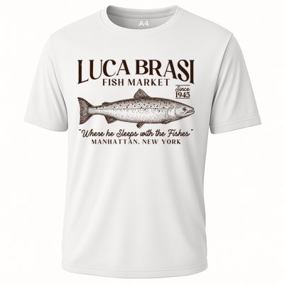 Vintage Luca Brasi Fish Market Since 1945 Where He Sleeps With The Fishes Performance Shirt