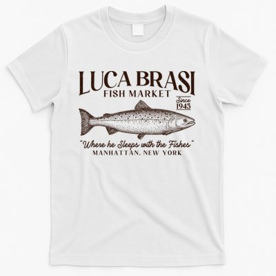 Vintage Luca Brasi Fish Market Since 1945 Where He Sleeps With The Fishes T-Shirt