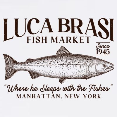 Vintage Luca Brasi Fish Market Since 1945 Where He Sleeps With The Fishes T-Shirt