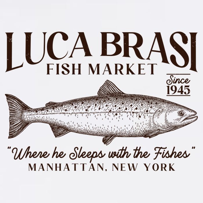 Vintage Luca Brasi Fish Market Since 1945 Where He Sleeps With The Fishes T-Shirt