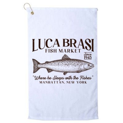 Vintage Luca Brasi Fish Market Since 1945 Where He Sleeps With The Fishes Golf Towel