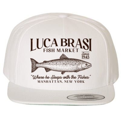 Vintage Luca Brasi Fish Market Since 1945 Where He Sleeps With The Fishes Wool Snapback Cap