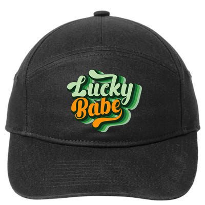 Vintage Lucky Babe Tie Dye St Patrick's Day Irish Cool Gift 7-Panel Snapback Hat