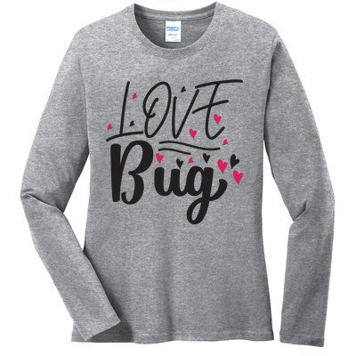 Valentine Love Bug Ladies Long Sleeve Shirt