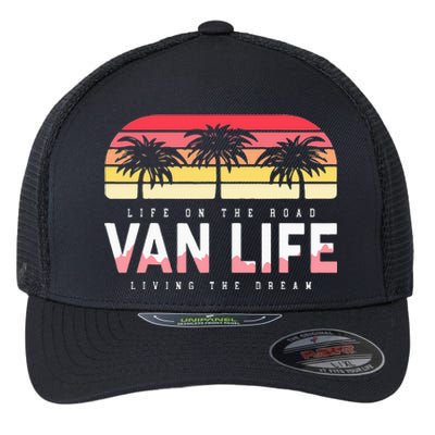 Van Life Clothing Retro Vintage Van Dwellers Vanlife Nomads Flexfit Unipanel Trucker Cap