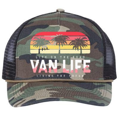 Van Life Clothing Retro Vintage Van Dwellers Vanlife Nomads Retro Rope Trucker Hat Cap