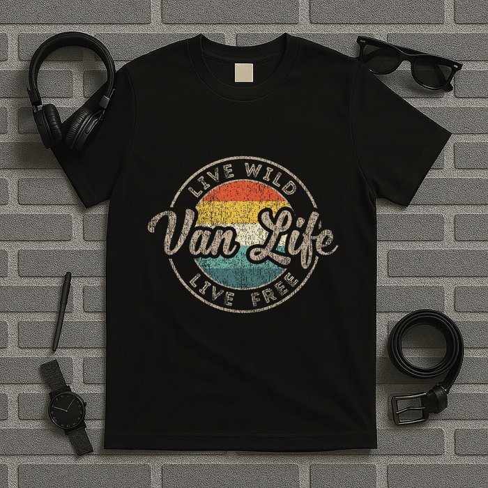 Van Life Clothing Retro Vintage Van Dwellers Vanlife Nomads T-Shirt