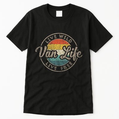 Van Life Clothing Retro Vintage Van Dwellers Vanlife Nomads Tall T-Shirt