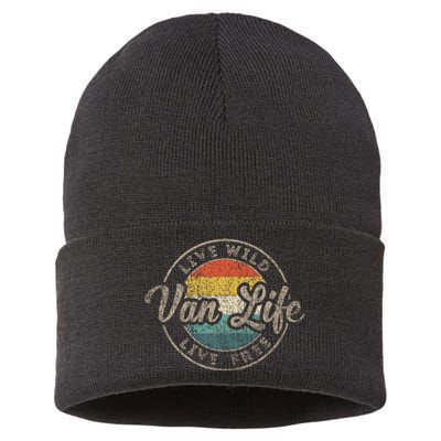 Van Life Clothing Retro Vintage Van Dwellers Vanlife Nomads Sustainable Knit Beanie