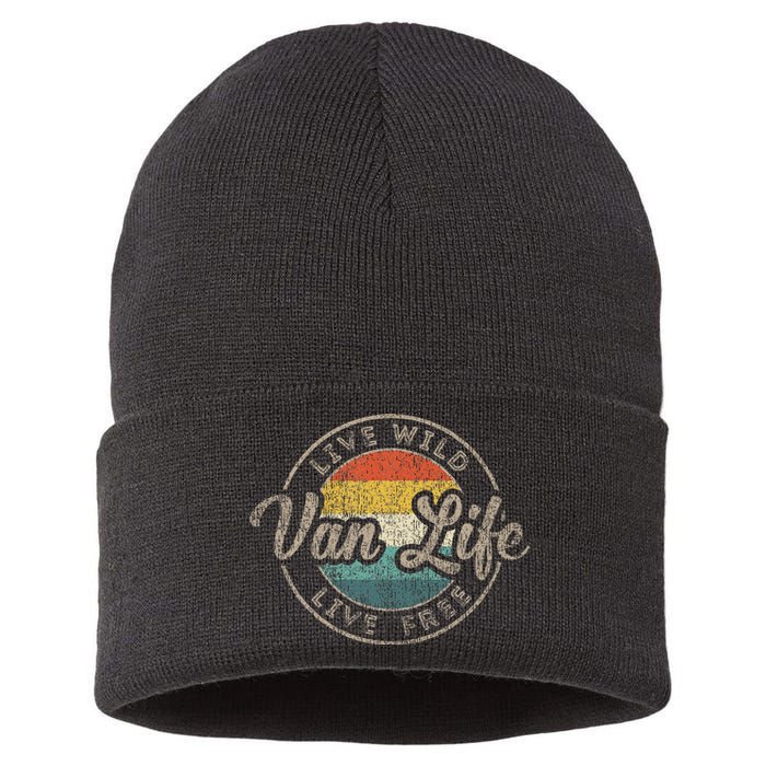 Van Life Clothing Retro Vintage Van Dwellers Vanlife Nomads Sustainable Knit Beanie