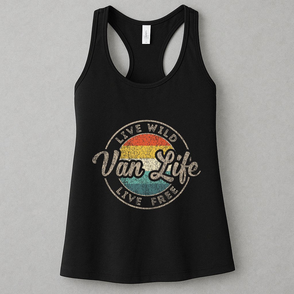 Van Life Clothing Retro Vintage Van Dwellers Vanlife Nomads Womens Tank Top