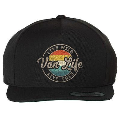 Van Life Clothing Retro Vintage Van Dwellers Vanlife Nomads Wool Snapback Cap