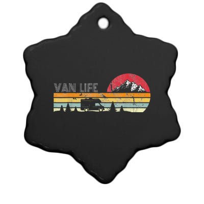 Van Life Clothing Retro Vintage Van Dwellers Vanlife Nomads Ceramic Star Ornament