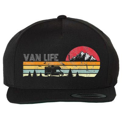 Van Life Clothing Retro Vintage Van Dwellers Vanlife Nomads Wool Snapback Cap